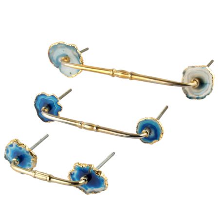 Slate Blue Agate Stone Bridge Handles Online